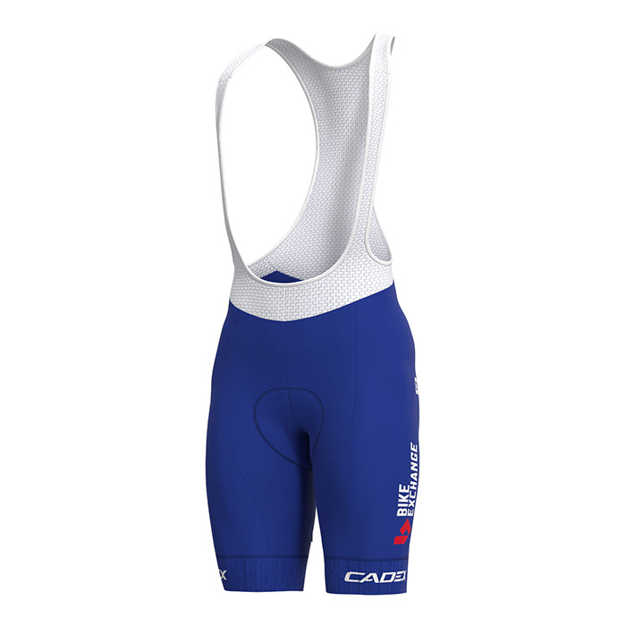 2022 Windweste Bike Exchange Blau Trikot Kurzarm und Tragerhose